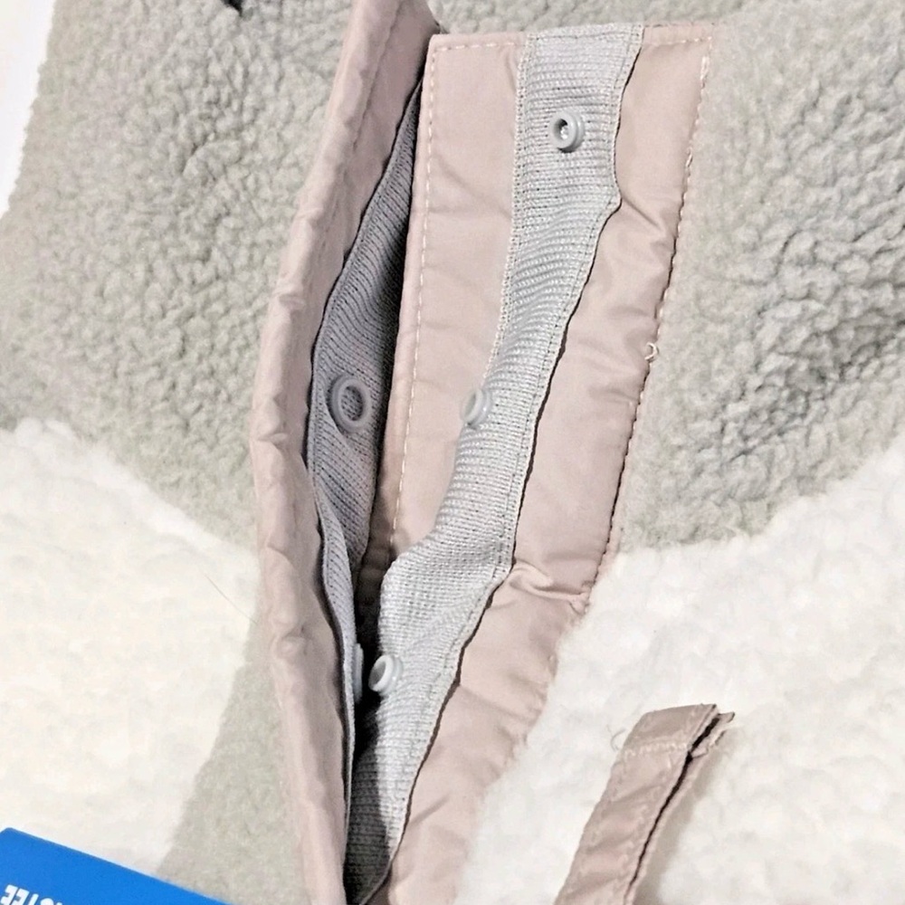 Columbia Women’s Sherpa Fleece Pullover XXL Dove Color Block Jacket - Picture 3 of 5